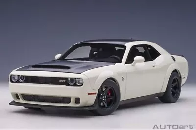 2018 DODGE CHALLENGER SRT DEMON KNUCKLE WHITE 1:18 CAR Type 71746  • $320.94