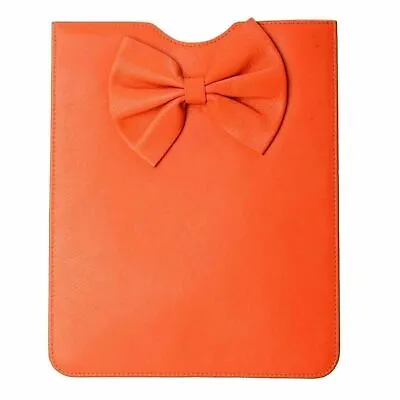 £52.15 • Buy Red Valentino 100% Leather Women's Orange Bow Decorated Pouch Ipad Case 8x10