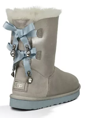 UGG 11M USA Ladies “IDo” Wedding Bow Boots Après-Ski Chic Glam Shiny Rhinestone • $150