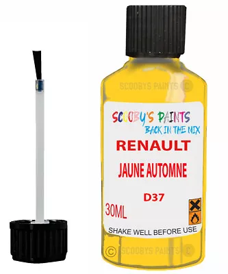 Paint For Renault Clio Jaune Automne Yellow Code D37 Scratch Car Repair Touch Up • £6.98