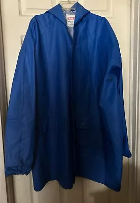 WORK' N GEAR  Hooded Rain Coat Size XXL Vented Double Closure • $16.99