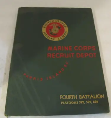 U.S. MARINE CORPS YEARBOOK 4th Battalion PLATOON 592 595 628 PARRIS ISLAND SC • $29.99