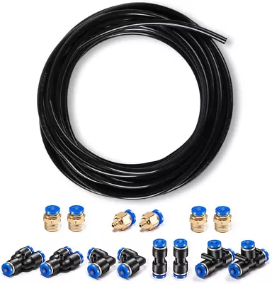 CGELE Pneumatic Tubing Black PU Air Hose Pipe Tube Kit 5/32 Inch Or 4Mm OD 2.5Mm • $19.01