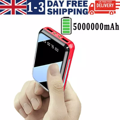 Mini Power Bank 5000000mAh Portable Charger Backup Battery For IPhone Samsung UK • £15.99