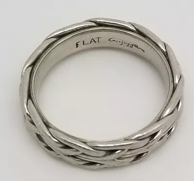 Gorgeous Designer A. Jaffe Platinum Hand Woven Braided Band Ring Size 6 • $599