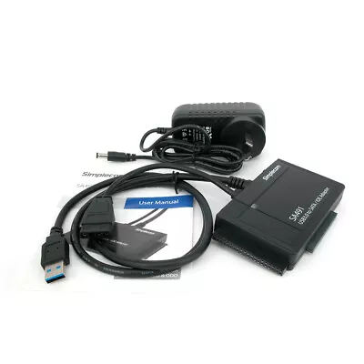 Simplecom SA491 3-IN-1 USB 3.0 TO 2.5  3.5  & 5.25  SATA/IDE Adapter With Power • $56.26