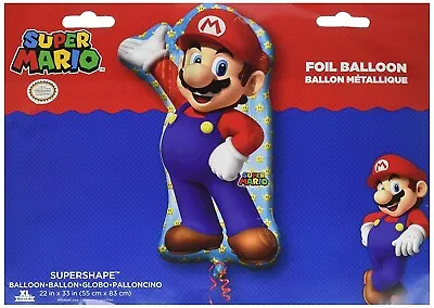 33  Super Mario Bros Supershape Foil Balloon Party Supplies • $10.55