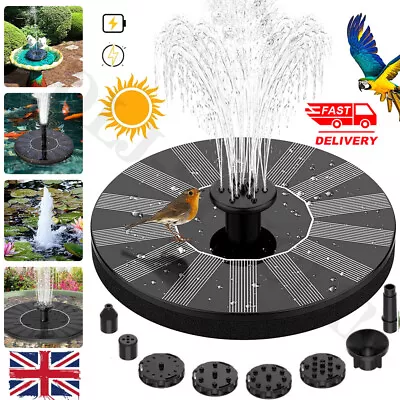 Solar Powered Fountain Water Pumps Floating Garden Pond Pool Fish Tank Bird Bath • £10.98