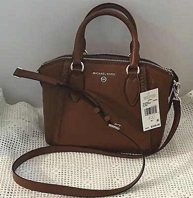 Michael Kors Sienna Leather Messenger Purse Merlot Leather Shoulder Strap Bag • $120