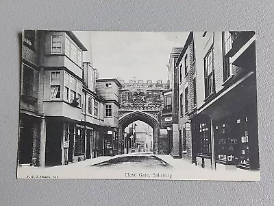 Pre 1914 Postcard The Close Gate Salisbury F.G.O. Stuart 512 Unposted • £1.50