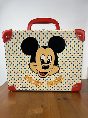 1980s Disney Mickey Mouse Lunch Box Editions Michel Oks Cartoon Rare • £25