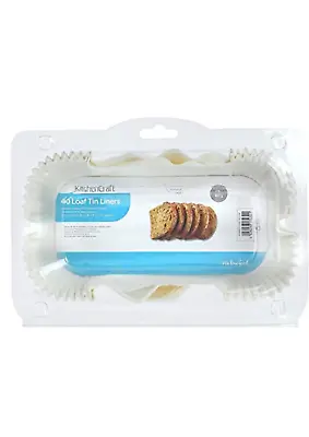 KitchenCraft Non Stick 2lb Loaf Tin Liners Paper 20 X 9 Cm Pack Of 40 • £7.98