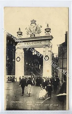 £5.99 • Buy (Ld1220-464) Triumphal Arch, Royal Visit, LEEDS 1908 Used VG-EX