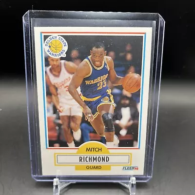 1989-90 Fleer #56 Mitch Richmond RC HOF WARRIORS NBA • $1.89