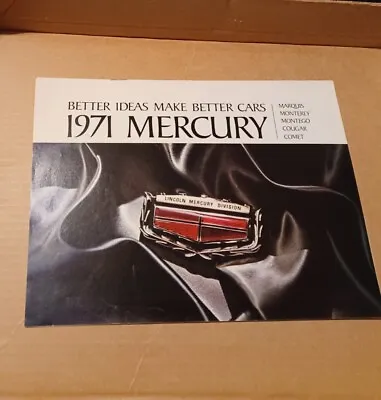 1971 MERCURY BETTER IDEAS MAKE BETTER CARS Dealer Sales Brochure ALL MODELS • $15.26