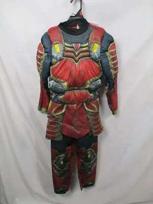 Halo Red Spartan Costume Boys Medium 8 Jumpsuit Mask Halloween Polyester New • $24.99