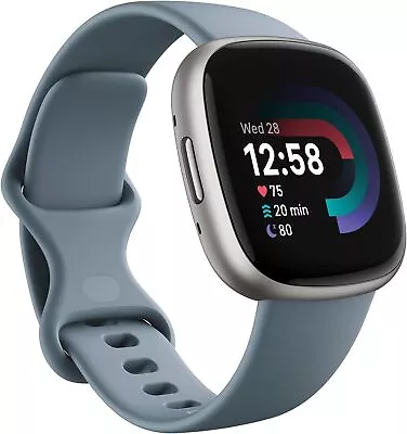 View Details Fitbit Versa 4 Fitness Smartwatch - Built-in GPS Android & IOS - Waterfall Blue • 109.94£