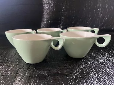 Vintage Melaware Melamine Picnic Cups  Set 5  Green  Good Condition Free Post • £11.99