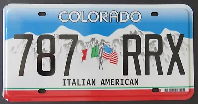 COLORADO / ITALIAN AMERICAN License Plate  2010   787 RRX • $29