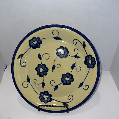 Mulberry Home Collection Yellow Blue Flowers 10.5  Dinner Plate • $10.25