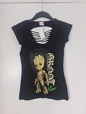 Marvel Groot Guardians Of The Galaxy  T Shirt Size XS Women's I Am Groot Top EMP • £9.99