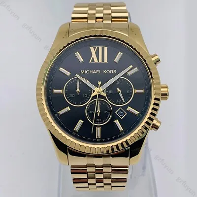 MICHAEL KORS MK8286 Lexington Gold Stainless Steel Bracelet Analog Men's Watch • $118