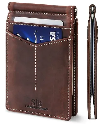 $29.95 • Buy SERMAN BRANDS Money Clip Wallet - Mens Wallets Slim Front Pocket RFID Blocking