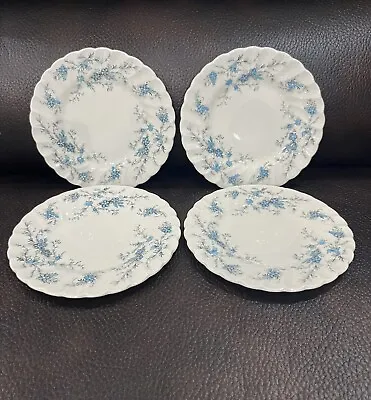 4 Myott Forget Me Not Hand Engraving Bread Dessert Plates Made In England • $28