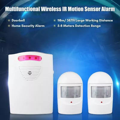 Wireless Doorbell Driveway Alarm System Motion Sensor Alarm Home Security M2Z4 • $21.99