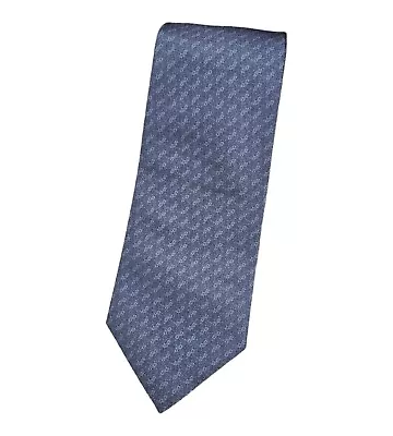 GUCCI Men's 100% Silk Necktie LUXURY Tie Gray Monogram Logo W:3.7  EUC  • $75