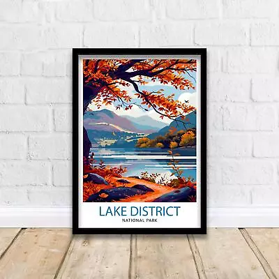 Lake District Travel Poster Cumbrian Lakes Art English Countryside Print • £181