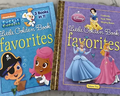 Little Golden Book Bubble Guppies And Volume 2 Disney Favorites Book Lot Of 2 • $7