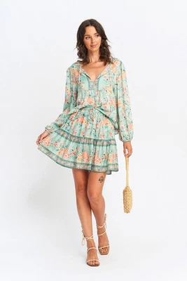 $40 • Buy Arnhem Acacia Skirt In Opal Size 6
