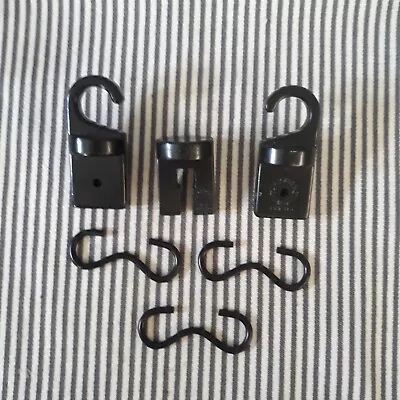 Lot Of 6 Taylor & Ng 41207 41213 Black Aluminium Kitchen Pot Rack Hooks & Links • $28.95