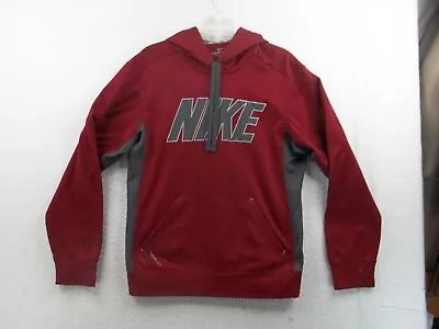 Nike Therma Fit Hoodie Jacket Mens Size S Maroon Pullover • $15.72