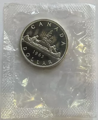 1963 Canada 23.3 Gram $1 Silver Coin /.80 Fine - 18.5 G Of Silver - IN OGP!!!! • $1