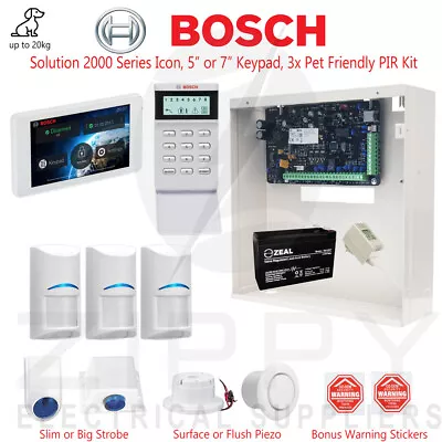 Bosch 2000 Series (8 Zone) Alarm + Keypad 3xBosch Pet Friendly Gen2 PIRS & More • $480