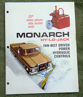 Monarch Hy-lo-jack Model H Model Hw Model Tuh Monarch Machinery Brochere • $19.99