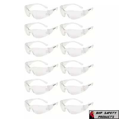 12 Pack Pair Protective Safety Glasses Clear Lens Eyewear Anti Scratch Work UV • $12.25