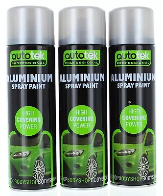 £7.95 • Buy Autotek 500ml Aluminium Spray Paint 3 Different Pack Sizes