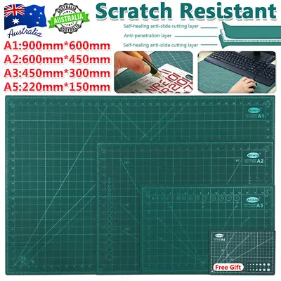 Australia A1 Self Healing Large Thick Cutting Mat Double Sided Cut Pad+Gift A5 • $14.69