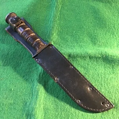 $79.99 • Buy WW2 Era USMC Marine Corps Kabar Knife Camillus NY W/Vietnam Era Leather Scabbard