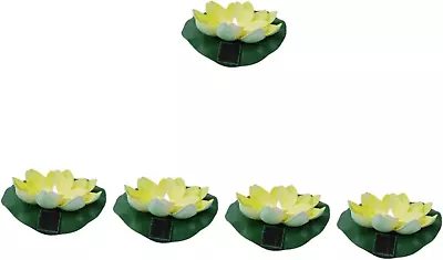 5Pcs Lotus Lantern Pond Lights Led Floating Candles Flower Garden Decor Solar Li • $79.40