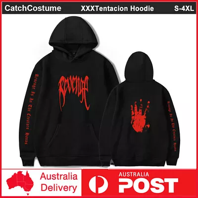 XXXTentacion Hip Hop Printed Hoodie Cool Long Sleeve Pullover Jumper Hooded Coat • $33.99