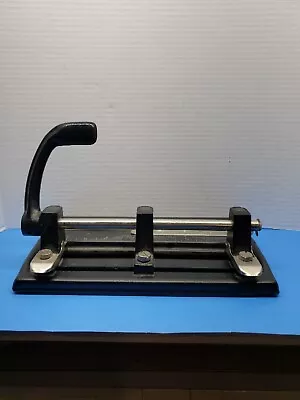 Vtg Master Products 3 Hole Punch 1325 Black Heavy Duty USA Office Supplies • $24.99