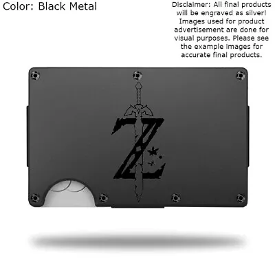 Custom  ZELDA BREATH OF THE WILD  Laser Engraved Wallet - Pick A Wallet Color • $22