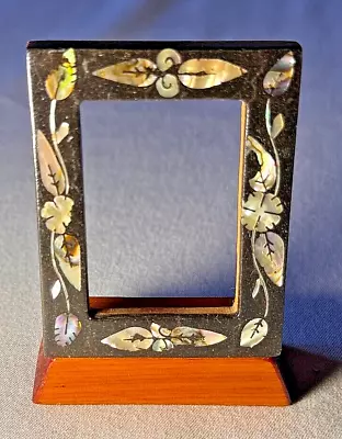 Vintage Wood/Mother Of Pearl Mini Frame • $9.99