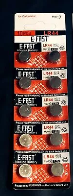 10 X AG13 LR44 SR44 L1154 357 A76 ALKALINE BUTTON COIN CELLS BATTERIES Long Last • £2.10