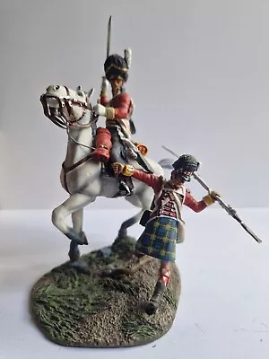 W Britains Napoleonic 36064 No .3 Scots Grey Trooper & Wounded With Box. • £65