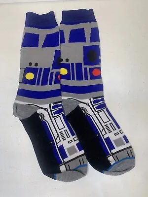 STAR WARS R2D2 1 Pair Unisex Funky Novelty Dress/crew Socks Size 6-10 GIFT IDEA • $9.99